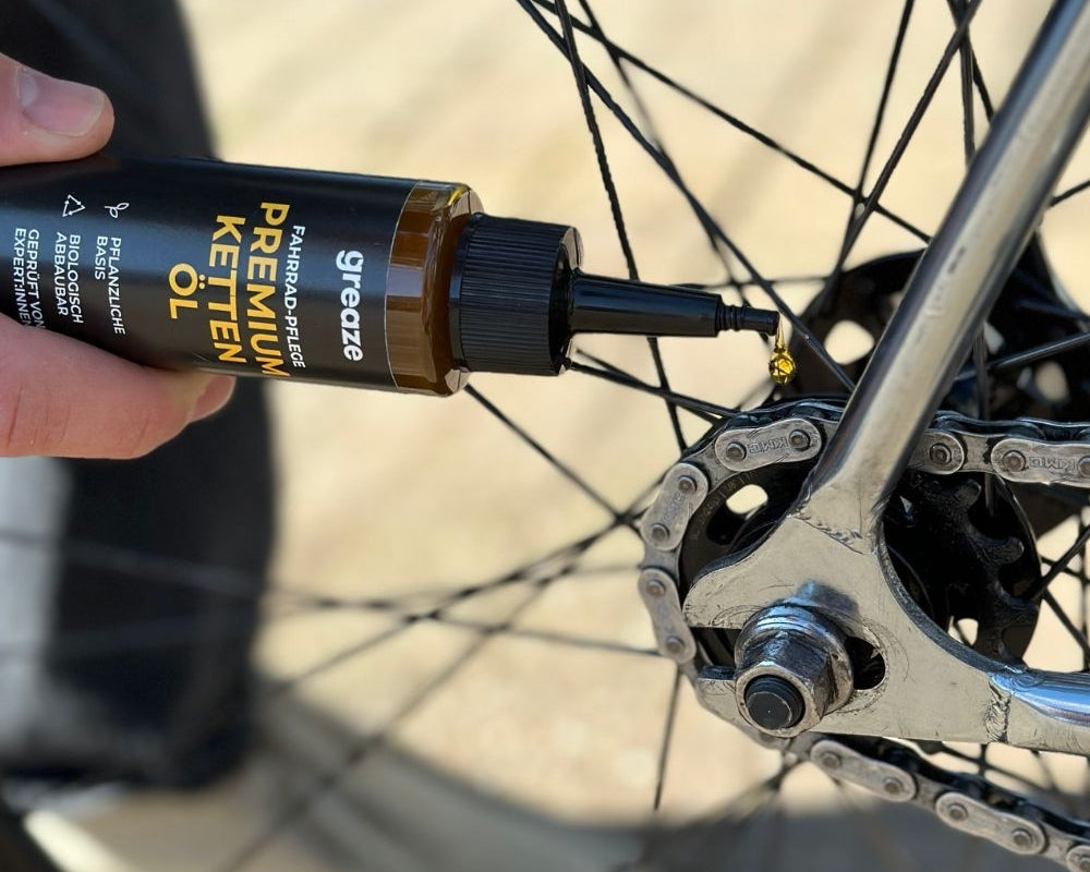 Fahrradkette Ölen mit Kettenöl